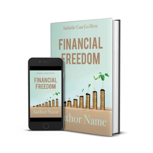 financial freedom growth concept for nonfiction book cover design premade for sale