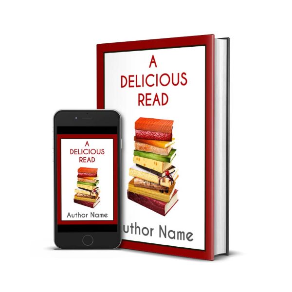 books made out of food nonfiction premade book cover design