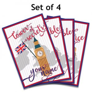 United Kingdom England Cozy Mystery Set Tower of London Person of color woman, Big Ben, Stonehenge, Double Decker Bus