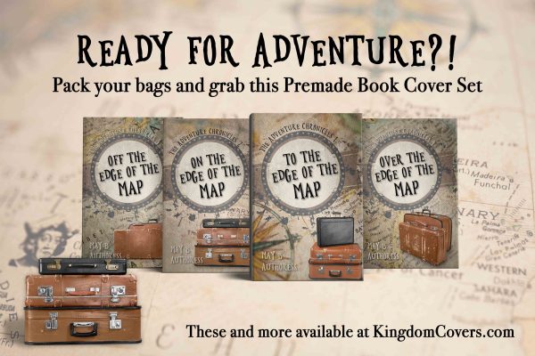 ad graphic for adventure premade book cover set