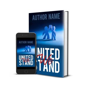 illustration of two people together in blue unity united premade nonfiction book cover