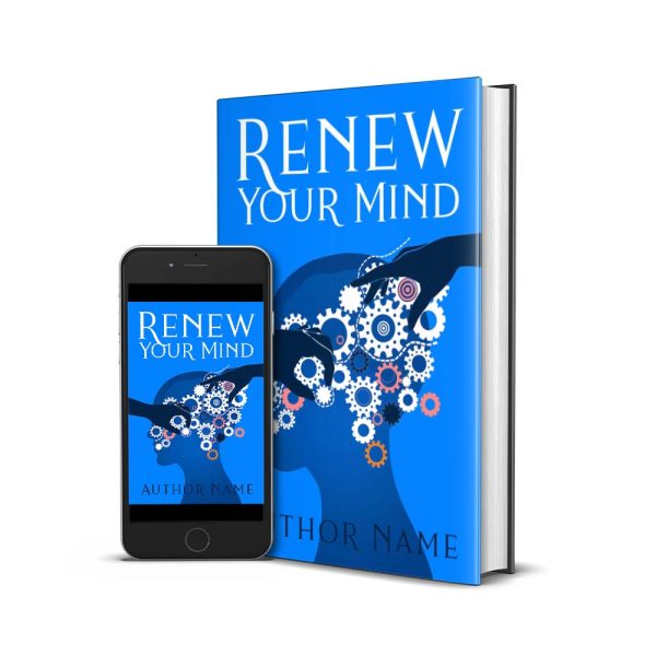 renew your mind concept nonfiction book cover premade for sale