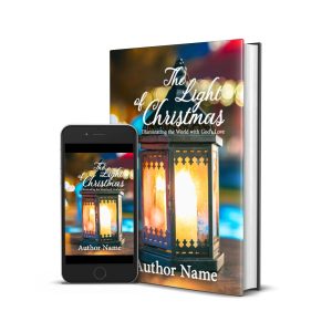 christmas candle lantern premade book cover for sale