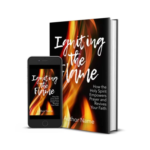premade christian nonfiction book cover for sale - fire