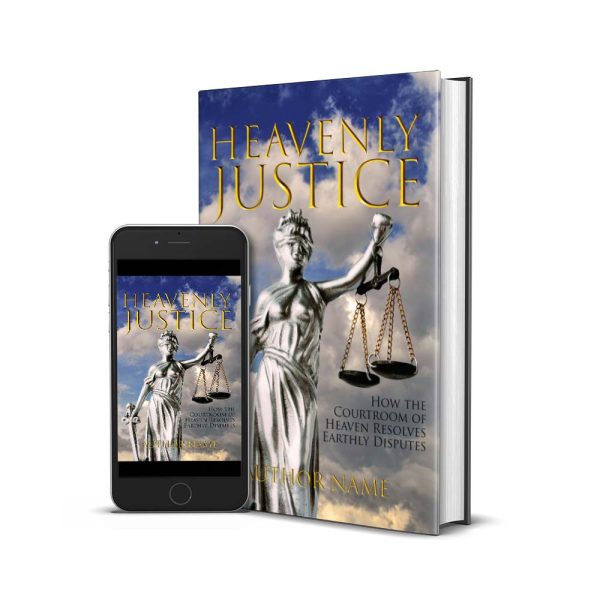 heavenly justice courts of heaven premade spiritual book cover for sale spiritual warfare